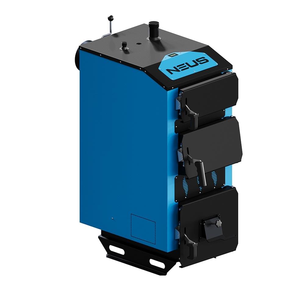 Котел твердотопливный длительного горения Neus Praktik New Plus 12 кВт с автоматикой