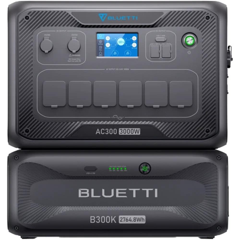 Портативная зарядная станция Bluetti AC300 3000W + Bluetti B300K 2764.8Wh