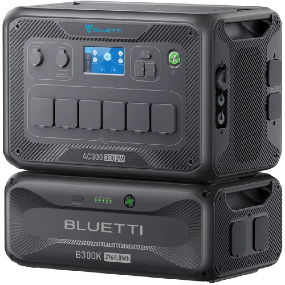 Портативная зарядная станция Bluetti AC300 3000W + Bluetti B300K 2764.8Wh