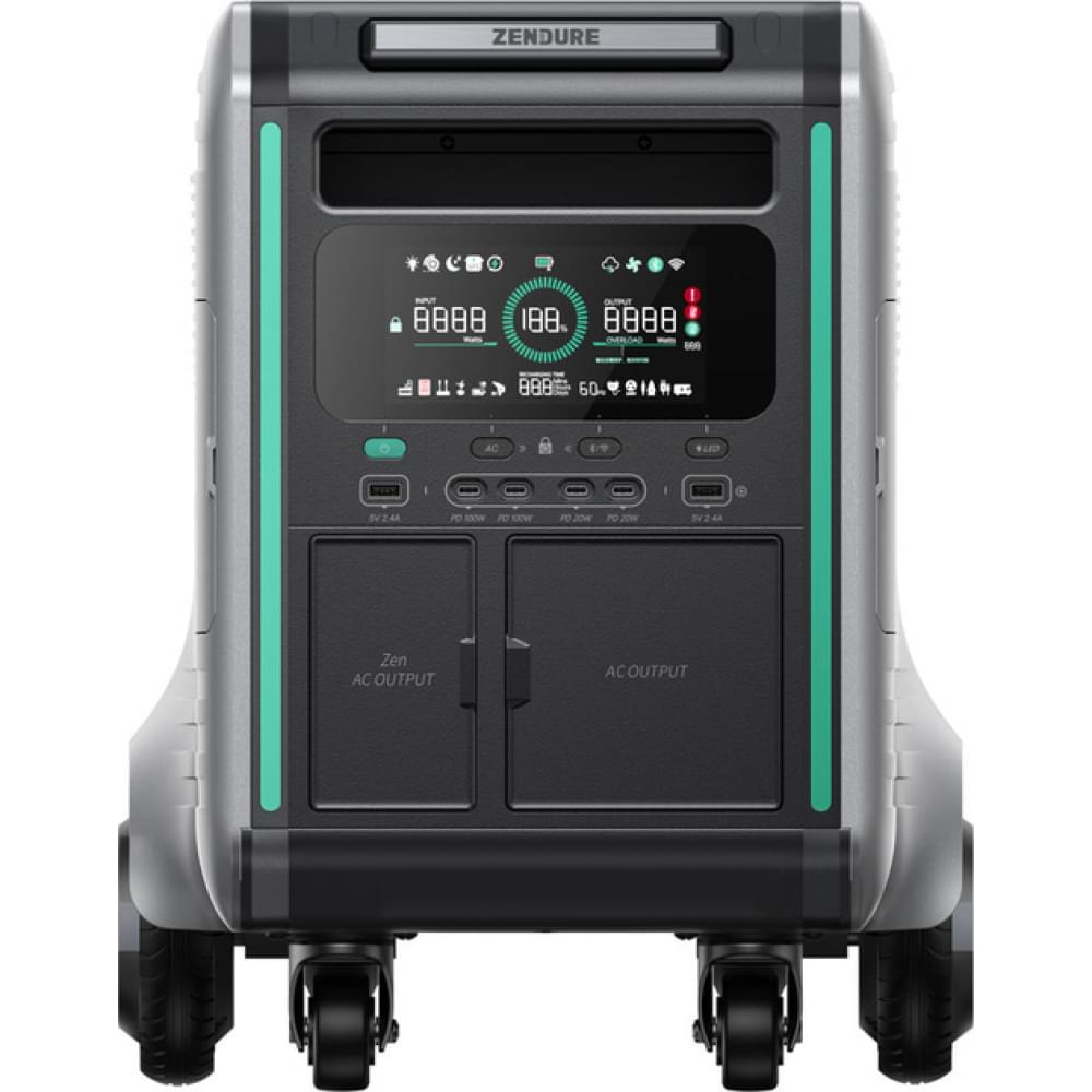 Портативна зарядна станція Zendure SuperBase V6400 3800W 6438Wh Li-ion (ZDSBV6400-gy-eu)