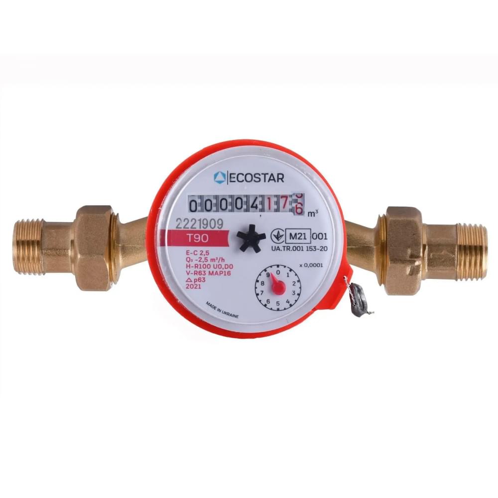 Счетчик для горячей воды Ecostar DN15 1/2” L110 E-C 2,5