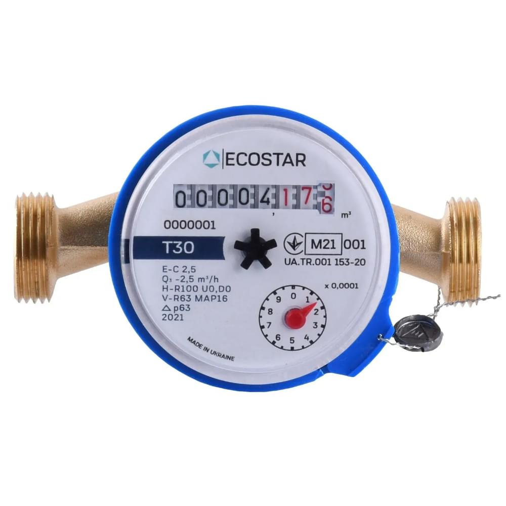 Счетчик для холодной воды Ecostar DN15 1/2″ без штуцера L110 E-C 2,5