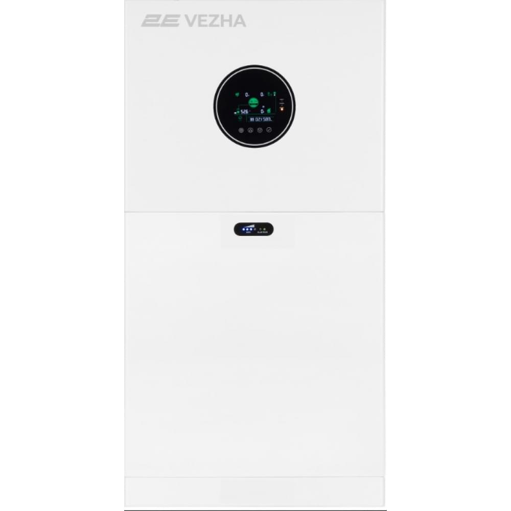 Комплект резервного питания 2E PowerWall Vezha, 5000 Вт, 5.12 кВт/ч, MPPT 5.5 кВт, WiFi (2E-ESS-PWV5-5)