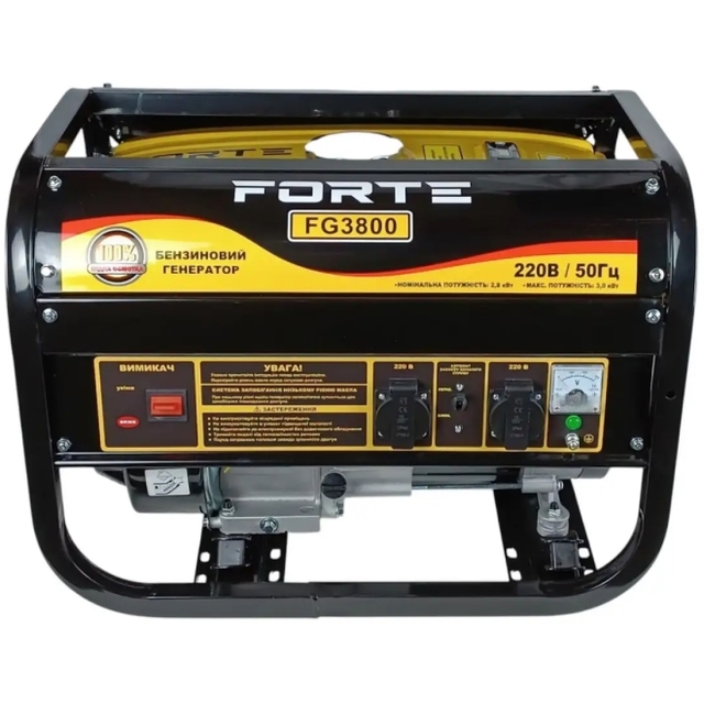 Бензиновий генератор Forte FG3800 PRO (3 кВт, мідна обмотка)