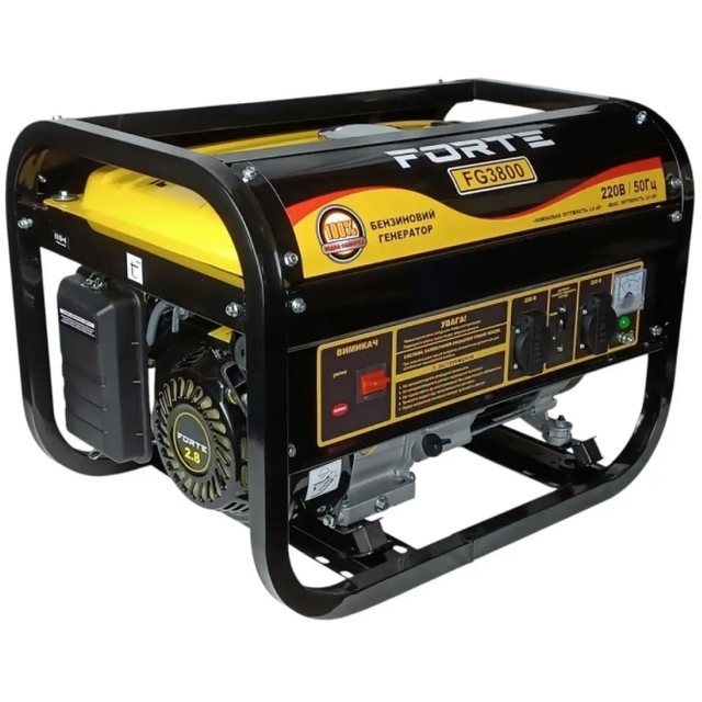 Бензиновий генератор Forte FG3800 PRO (3 кВт, мідна обмотка)