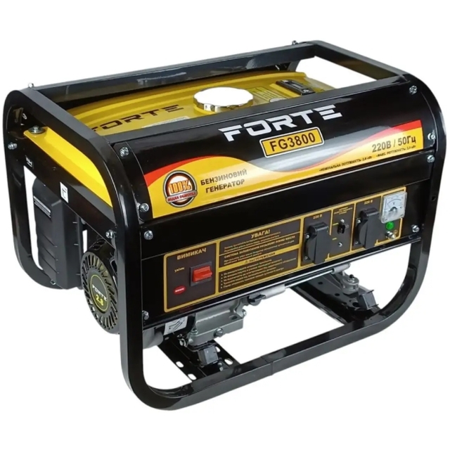 Бензиновий генератор Forte FG3800 PRO (3 кВт, мідна обмотка)