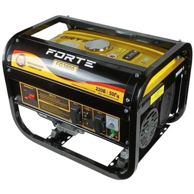 Бензиновий генератор Forte FG3800 PRO (3 кВт, мідна обмотка)