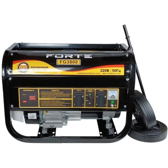 Бензиновий генератор Forte FG3800 PRO (3 кВт, мідна обмотка)