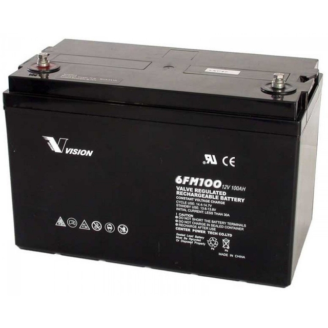Акумулятор свинцево-кислотний (AGM) Vision FM 12V 100Ah (6FM100-Х)