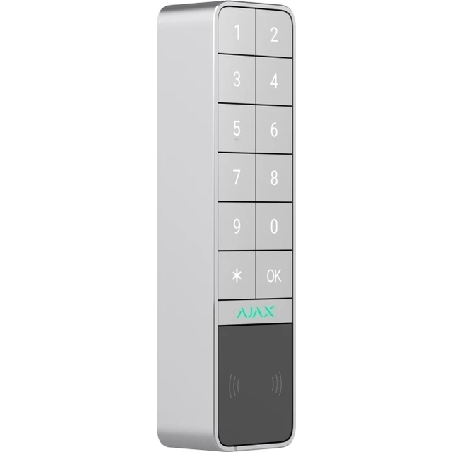 Бездротова зовнішня клавіатура Ajax KeyPad Outdoor Jeweller White (000059123)