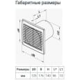 Витяжний вентилятор настінний Домовент 125 С1