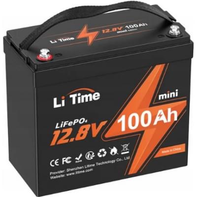 Акумулятор літій-залізо-фосфатний LiTime L12V100-100-MINI-16-A60 LiFePO4 12V 100Ah