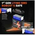 Акумулятор літій-залізо-фосфатний LiTime L12V100-100-MINI-16-A60 LiFePO4 12V 100Ah