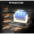 Акумулятор літій-залізо-фосфатний LiTime L12V140-150-H190-BT-4  LiFePO4 12V 140Ah Bluetooth