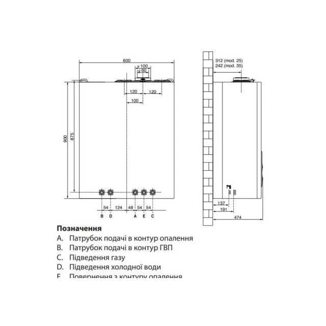Котел газовий конденсаційний Ariston Clas B One WIFI 24 (3302127)