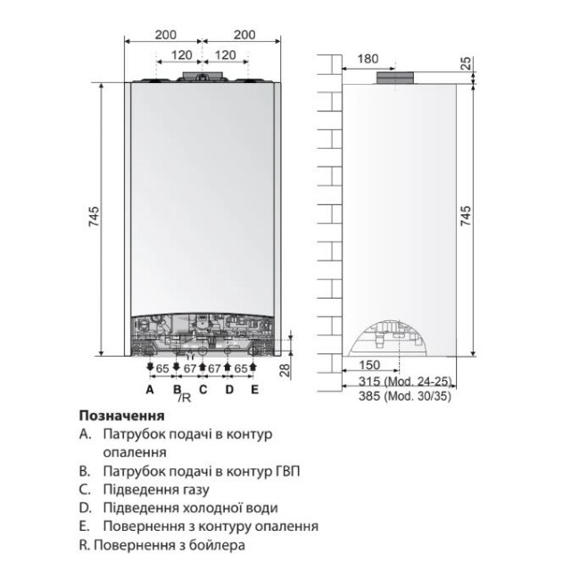 Котел газовий конденсаційний Ariston Clas One WIFI 30 (3302124)