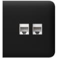 Боковая панель для встроенной интернет-розетки Ajax SideCover (LAN) Black (126212.319.BL)