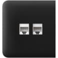 Боковая панель для встроенной интернет-розетки Ajax SideCover (LAN) Black (126212.319.BL)