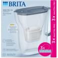 Фільтр-глечик Brita Style Essential MXPro 2.4л (1.4л очищеної води) + 3 картриджа сіро-блакитний