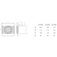 Вытяжной вентилятор настенный AirRoxy pRim 150 TS (01-011)