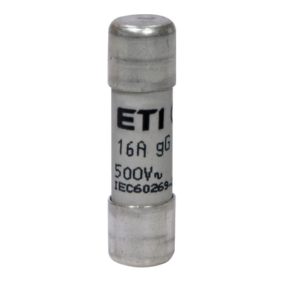 Комплектующие к солнечным панелям Предохранитель ETI CH10x38 gG 16A/500V (2651019)