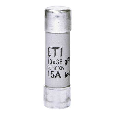Комплектующие к солнечным панелям Предохранитель ETI CH10x38 gPV 15A/1000V DC (30kA) (2625080)