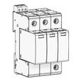 Комплектуючі до сонячних панелей Обмежувач перенапруги ETI ETITEC C T2 275/20 3+0 3p (2440399)