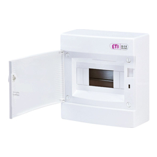 Щит пластиковый ETI ECT8PO ЩРН-П-8 мод IP40 белые дверцы (1101005)
