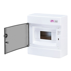 Щит пластиковый ETI ECT8PT ЩРН-П-8 мод IP40 прозрачные дверцы (1101000)