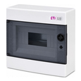 Комплектуючі до сонячних панелей Щит пластиковий EETI CT8PT ЩРН-П-8 мод IP40 прозорі дверцята (1101000)