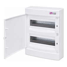 Щит пластиковый ETI ECT24PO ЩРН-П-24 мод IP40 белые дверцы (1101008)