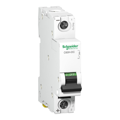 Комплектующие к солнечным панелям Автоматический выключатель 1-п. Schneider Electric C60H-DC=500DC 10A C (C2) (A9N61508)