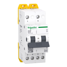 Перемикач I-0-II з загальним виходом зверху Schneider Electric 2п 40 A, 400/415 В iSSW Acti9 (A9SCO240)