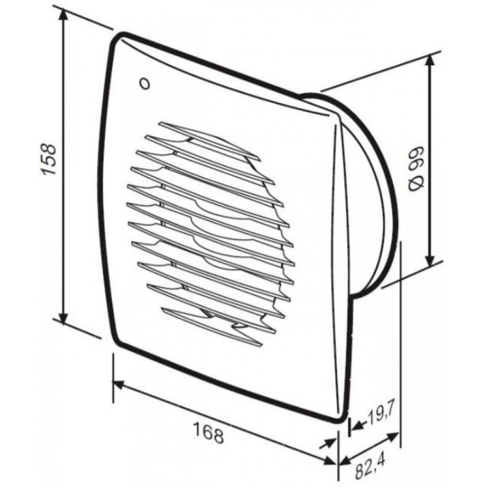 Вытяжной вентилятор настенный Soler&Palau Future-100 (5210024500)