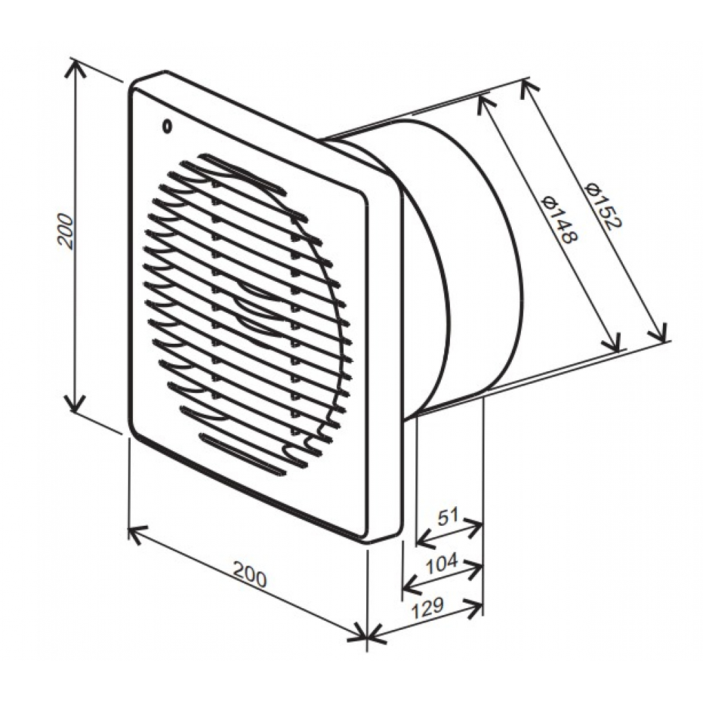 Витяжний вентилятор настінний Soler&Palau Future-150 CT (5210605700)