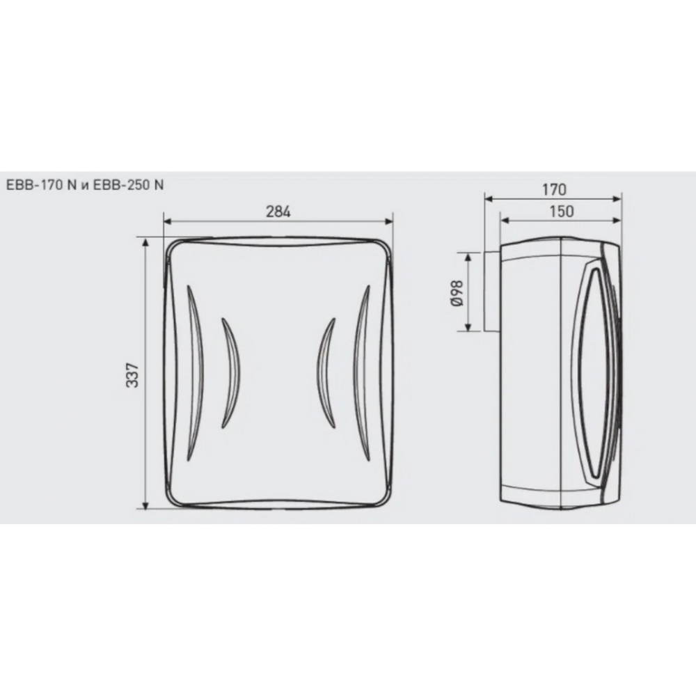 Витяжний вентилятор накладний Soler&Palau EBB-175 T (5211371900)