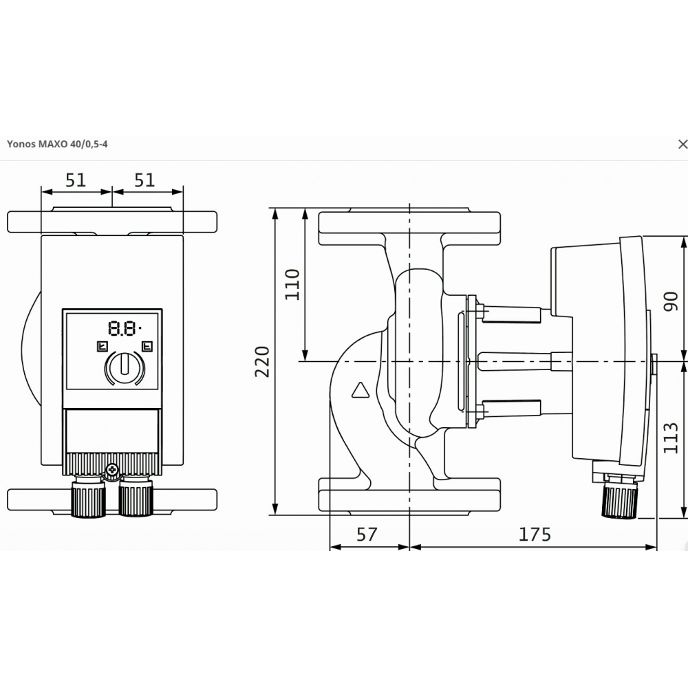 Циркуляционный насос Wilo Yonos MAXO 40/0,5-4 (2120645)