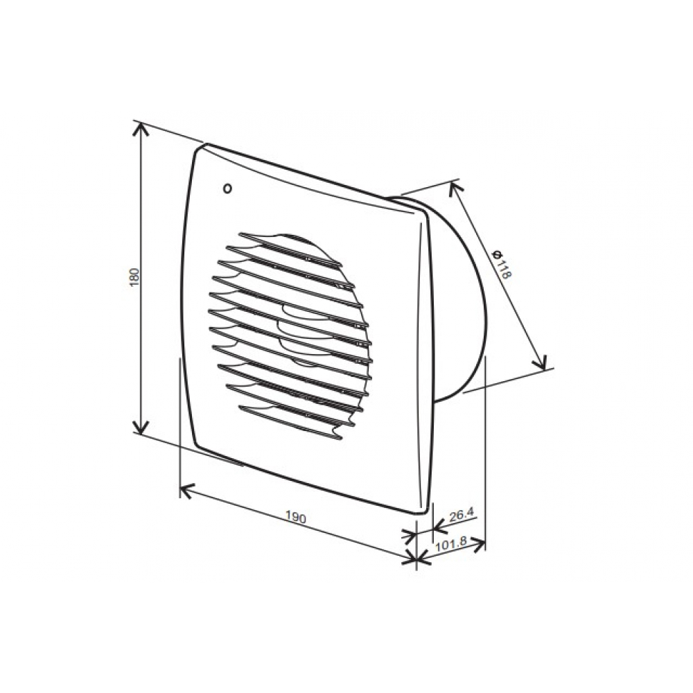 Витяжний вентилятор настінний Soler&Palau Future-120 C (5210076500)