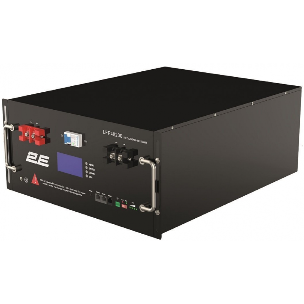 Аккумулятор 2E LFP48200 19" LCD 16S LiFePo4 48V 200Ah (2E-LFP48200-LCD)