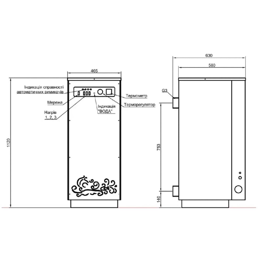 Котел электрический Dnipro КЭО-75/380 Б