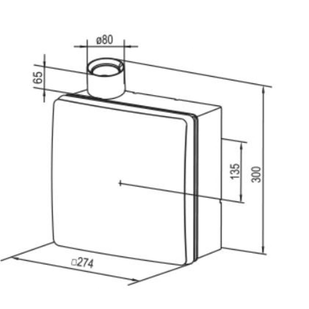 Витяжний вентилятор настінний Vents ВНВ-1 80