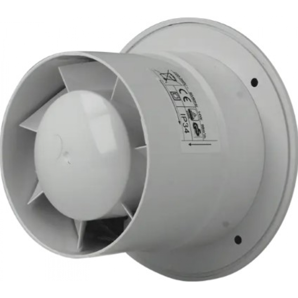 Вытяжной вентилятор настенный Vents 100 ПФ Л алюм. мат.