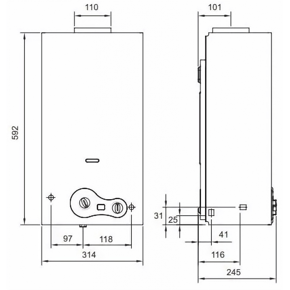 Газова колонка Atlantic by innovita NTR 11 iD