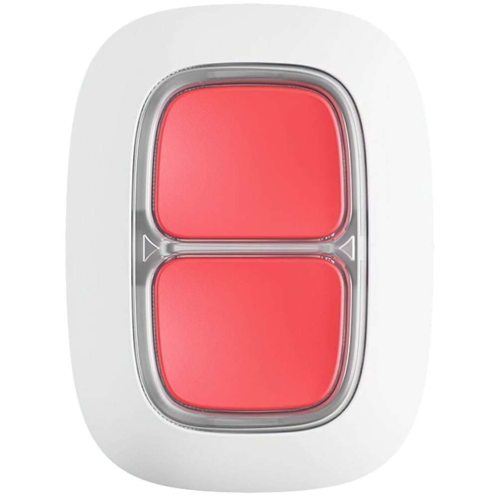 Безпровідна тривожна кнопка Ajax DoubleButton White