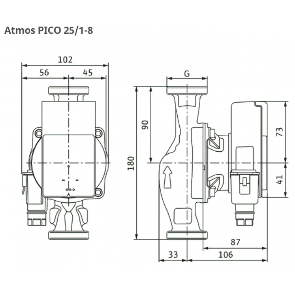 Циркуляционный насос Wilo Atmos PICO 25/1-8 (4232696)