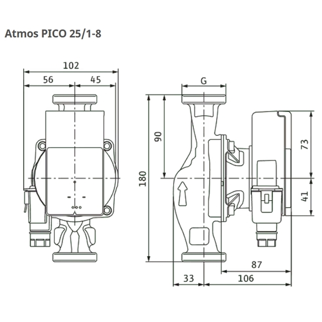 Циркуляционный насос Wilo Atmos Pico 25/1-8 (4232696)