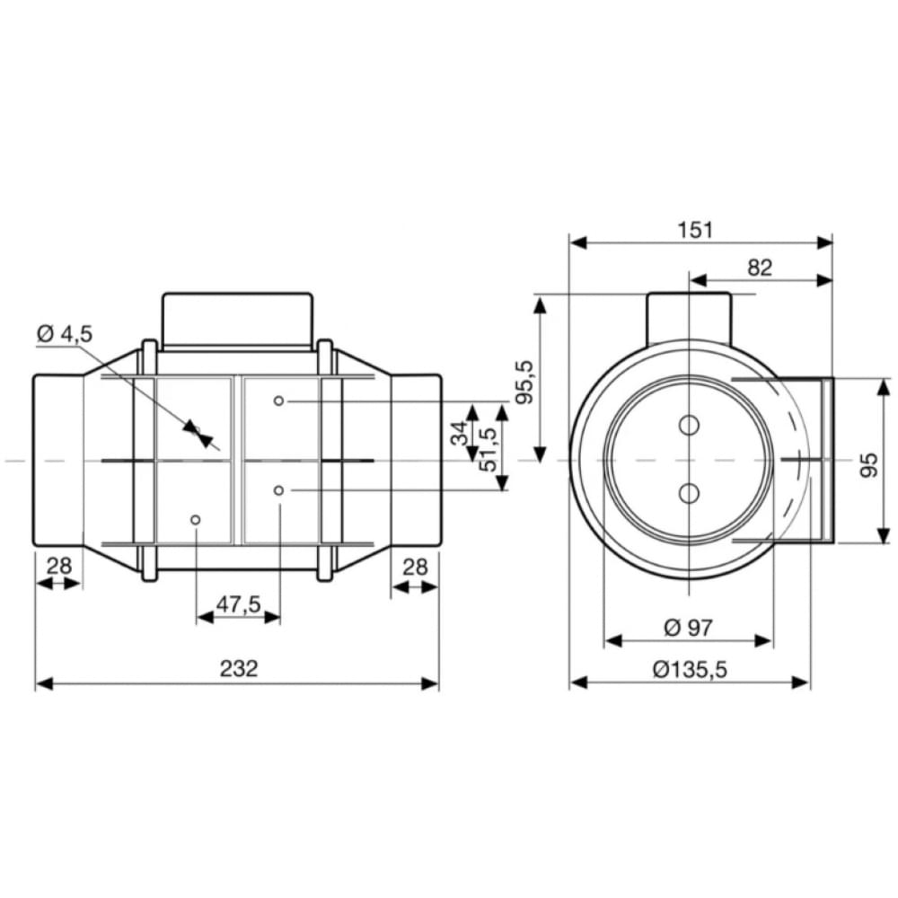 Канальний вентилятор Soler&Palau TD-160/100 N 'T' Silent 230V50HZ(5211322200)