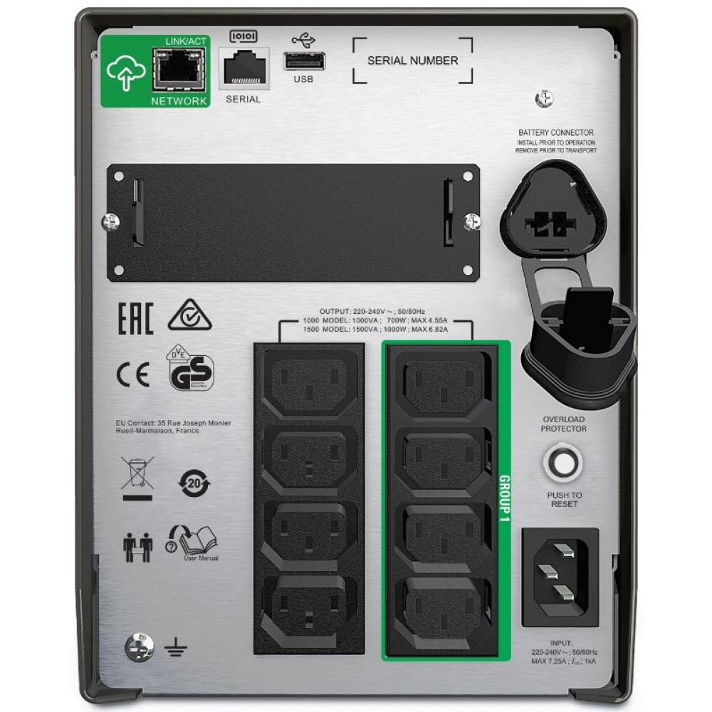 ИБП APC Smart-UPS 700W/1000VA (SMT1000IC)