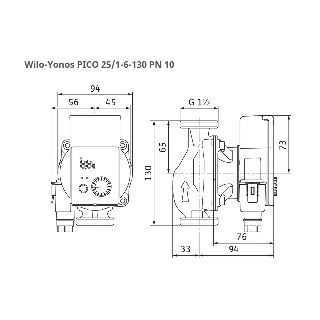 Циркуляційний насос Wilo Yonos PICO 25/1-6-130 (4215516/ст.4164018)