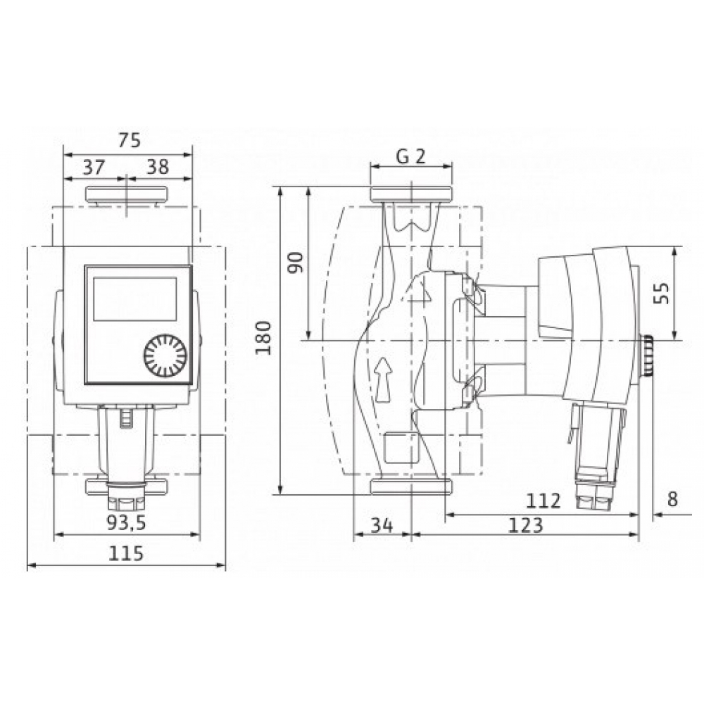 Циркуляционный насос Wilo Stratos Pico 30/1-6 180 (4132465)